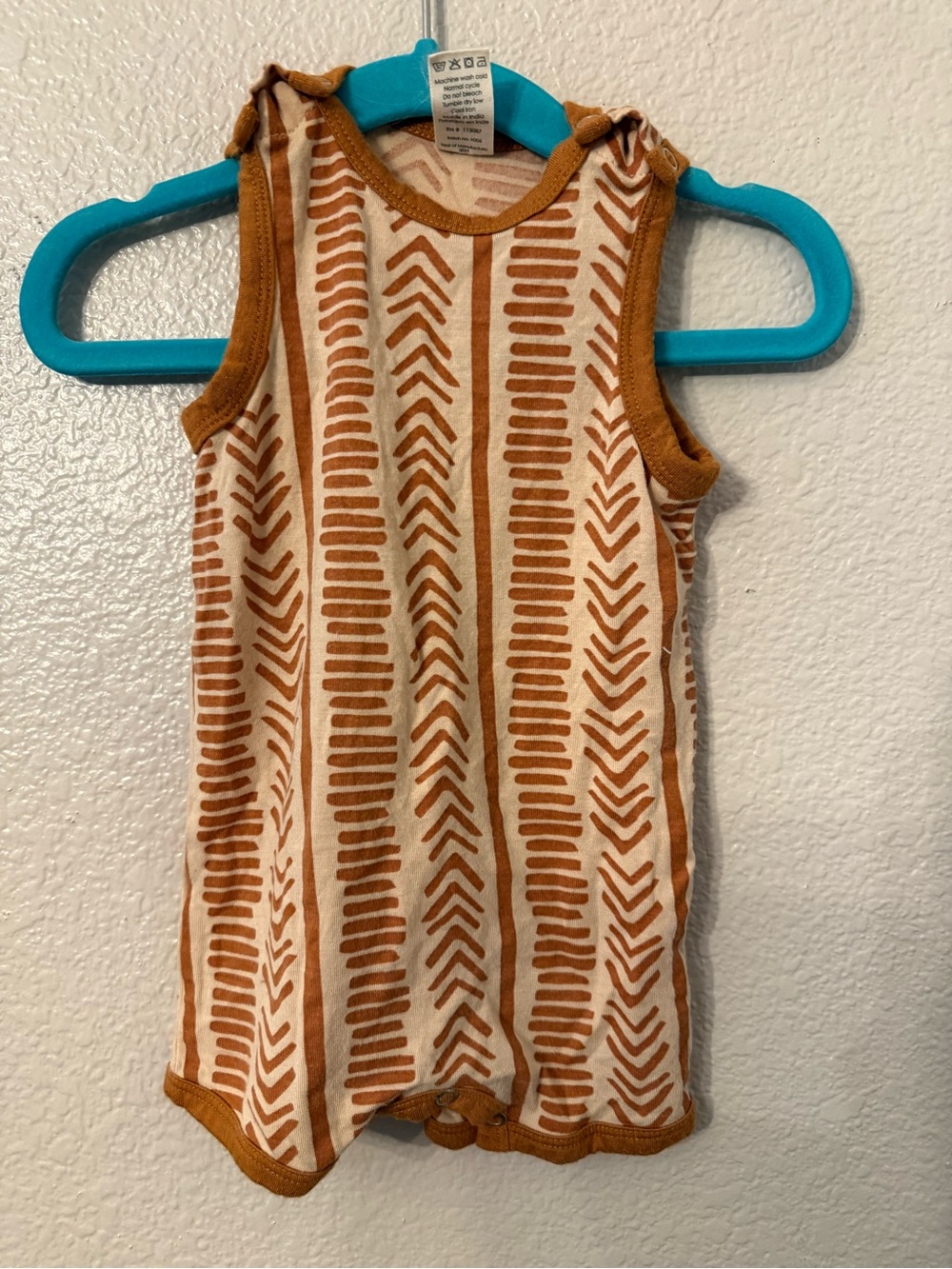 kate quinn Rust and Cream Patterned Tank Top